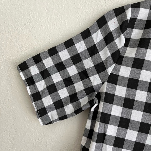 Simple Flavor Woman Black/White Check Empire Waist Midi Dress, Size M - Picture 4 of 7